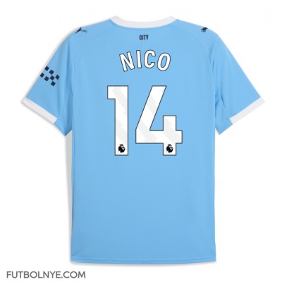 Camiseta Manchester City Nico Gonzalez #14 Primera Equipación 2025-26 manga corta Camiseta Manchester City Nico Gonzalez #14 Primera Equipación 2025-26 manga corta